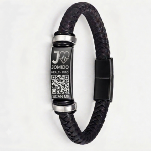 CardioMed-Infoband  geflochtenes Leder mit Magnetverschluß